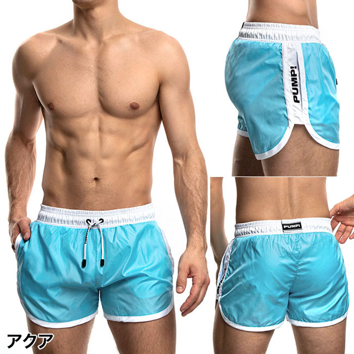 PUMP パンプ メンズ水着 ボードショーツ サーフパンツ 膝上 ショート丈 WATERSHORT ...