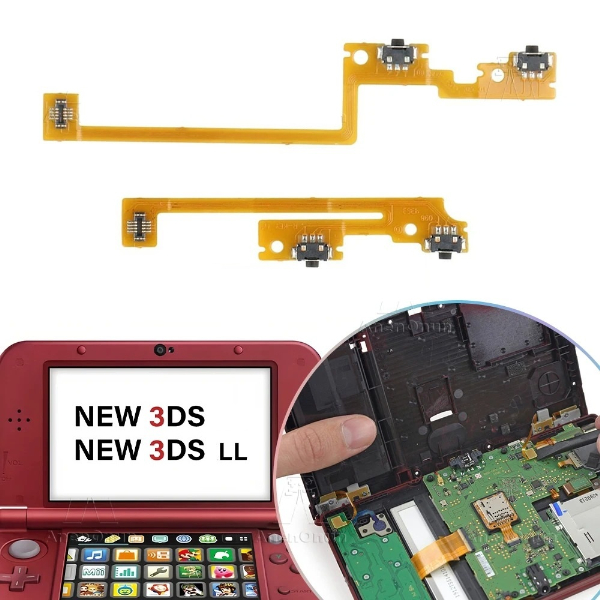 任天堂 3DS / LL NEW 対応 修理パーツ LRボタン フレキシブルケーブル