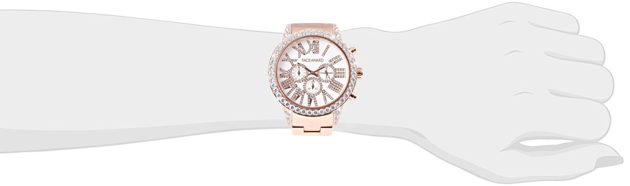 腕時計 スワロフスキー ジルコニア メンズ ゴールド watch FACEAWARD9