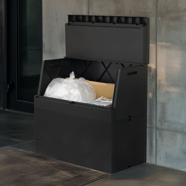 ゴミ箱 屋外用 大容量 おしゃれ ダストボックス 45Lゴミ袋 スリム 蓋