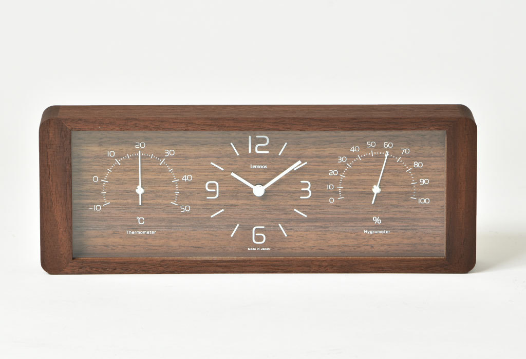 置き時計 おしゃれ 木製 温湿度計 アナログ リビング 和室 湿度計 