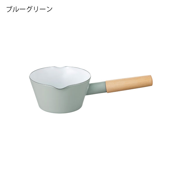 アンティーク木製ハンドル取手ブルーホワイトマーブル調ビンテージホーローフライパン 477449-1.jpg