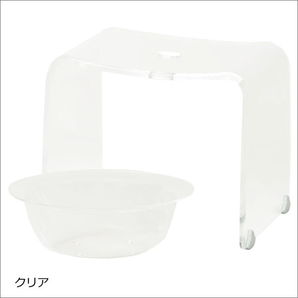 楽天市場】フランクタイム アクリル バスチェア＆洗面器 セット