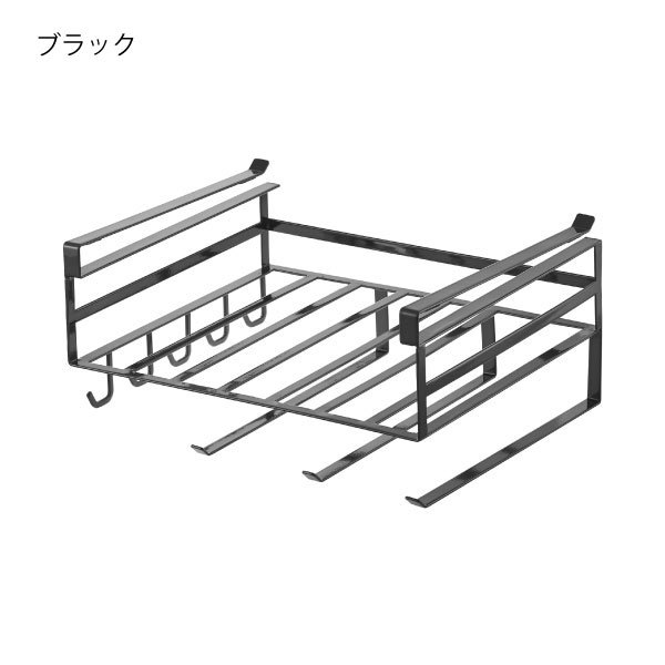 キッチンラック 収納棚 吊り下げ収納 収納ラック タオルホルダー おしゃれ スリム 北欧 インテリア雑貨 yamazaki 山崎実業 戸棚下多機能ラック タワー tower｜monogallery｜03