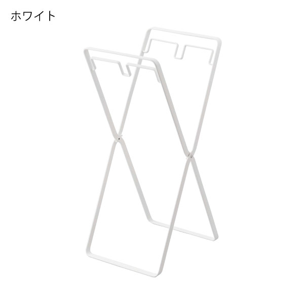 ゴミ箱 おしゃれ 30リットル 分別 折り畳み フレーム タワーシリーズ 公式 ダストボックス 山崎実業 レジ袋2連＆30Lゴミ袋スタンド タワー tower | tower | 01