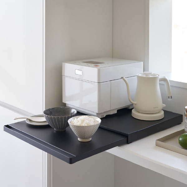 tower 山崎実業 タワー キッチン家電下スライドテーブル レンジ台