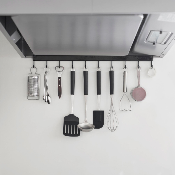 tower キッチンツールフック おしゃれ 調理器具収納 スリム レンジ下 