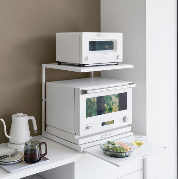 tower レンジラック キッチン用品 レンジ下 電子レンジ トースター