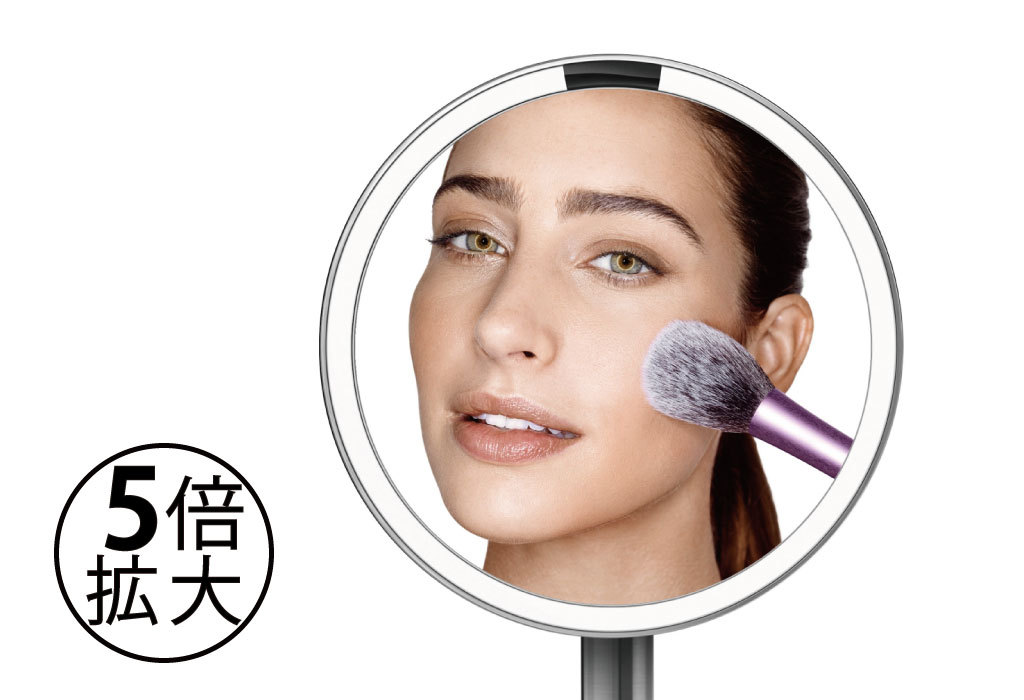 安いそれに目立つ 卓上ミラー 化粧鏡 拡大鏡 ライト付き おしゃれ 正規販売店 Simplehuman シンプルヒューマン センサーミラー ブライトネスタッチコントロール 5倍率 最新人気 Www Technet 21 Org