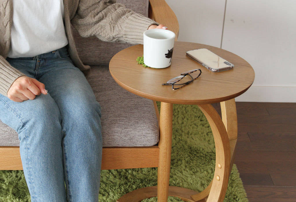 アクタス　サイドテーブル　mindo 104 ライトグレー　インテリア　おしゃれ mindo 104 SIDE TABLE（ミンド 104 サイドテーブル） - ACTUS