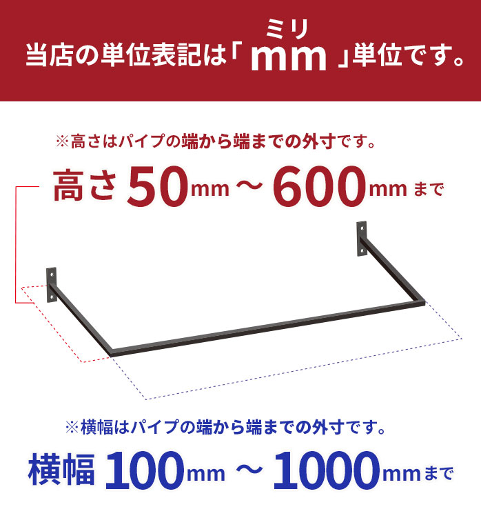 当店のオーダー単位はmm表記です
