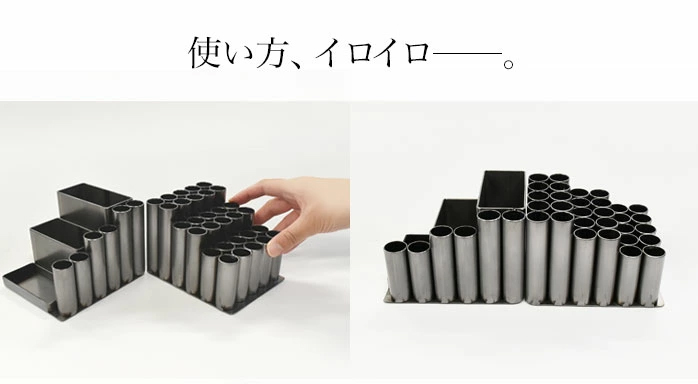 アイアンペンスタンドパイプ 丸タイプ 】アイアンペン立て 1本 ペン 大