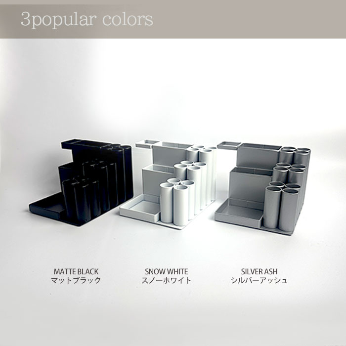 入れれば片付く！フック付ペンスタンド丸タイプ 】アイアンペン立て