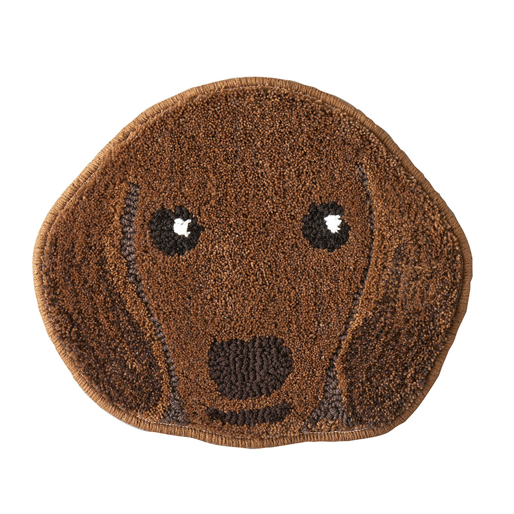 イヌカオ マット チェアマット チェアパッド 椅子 洗える 洗濯 ペット 犬 いぬ イヌ かわいい 約32〜40×33〜40cm 日本製 国産 スミノエ | スミノエ | 03