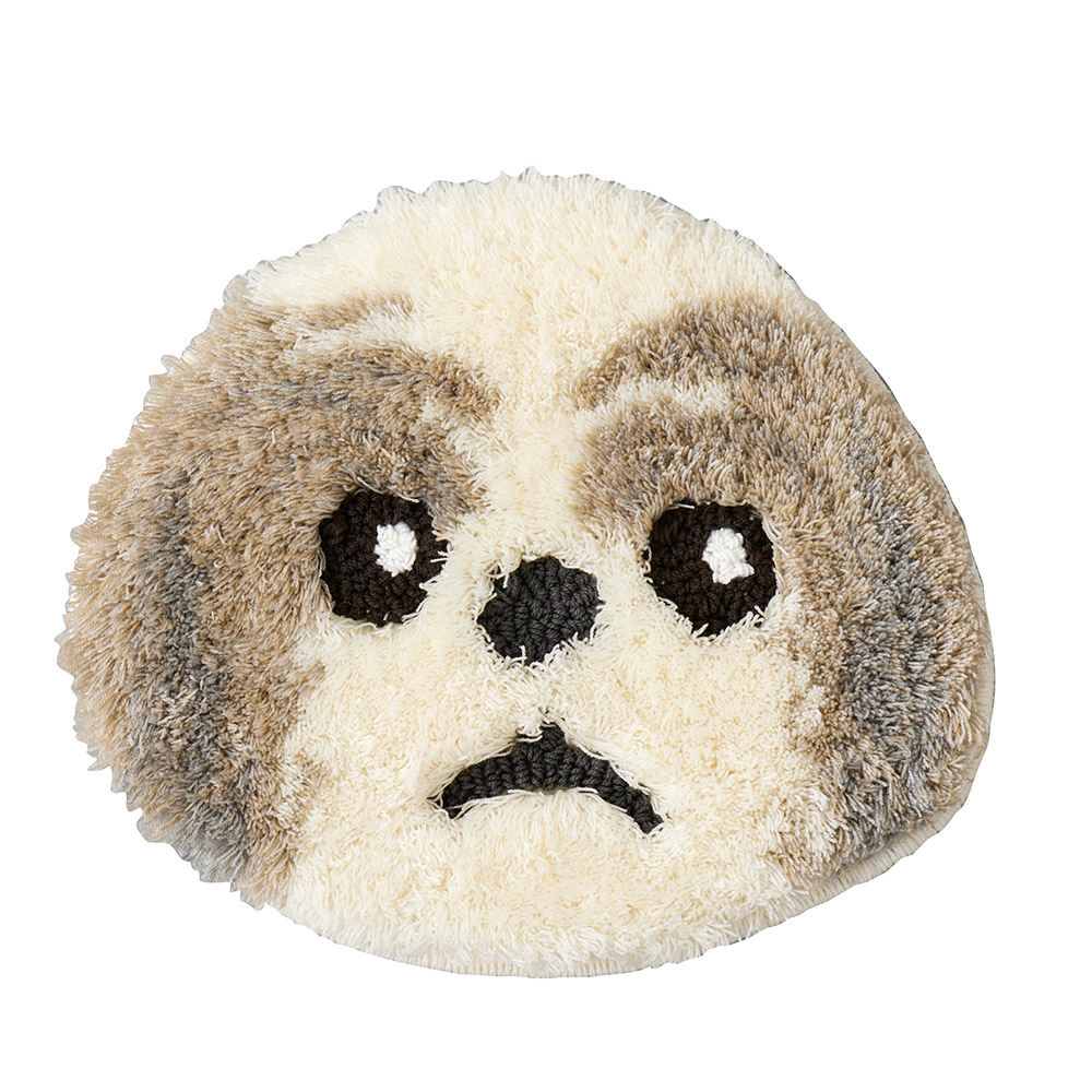イヌカオ マット チェアマット チェアパッド 椅子 洗える 洗濯 ペット 犬 いぬ イヌ かわいい 約32〜40×33〜40cm 日本製 国産 スミノエ | スミノエ | 06