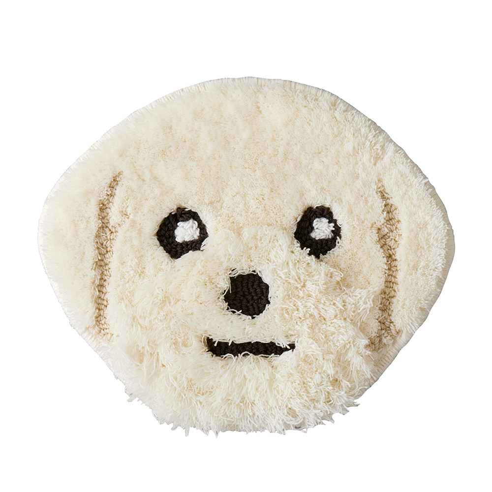 イヌカオ マット チェアマット チェアパッド 椅子 洗える 洗濯 ペット 犬 いぬ イヌ かわいい 約32〜40×33〜40cm 日本製 国産 スミノエ | スミノエ | 07