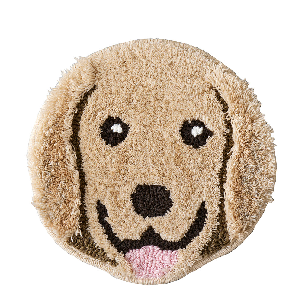 イヌカオ マット チェアマット チェアパッド 椅子 洗える 洗濯 ペット 犬 いぬ イヌ かわいい 約32〜40×33〜40cm 日本製 国産 スミノエ | スミノエ | 08