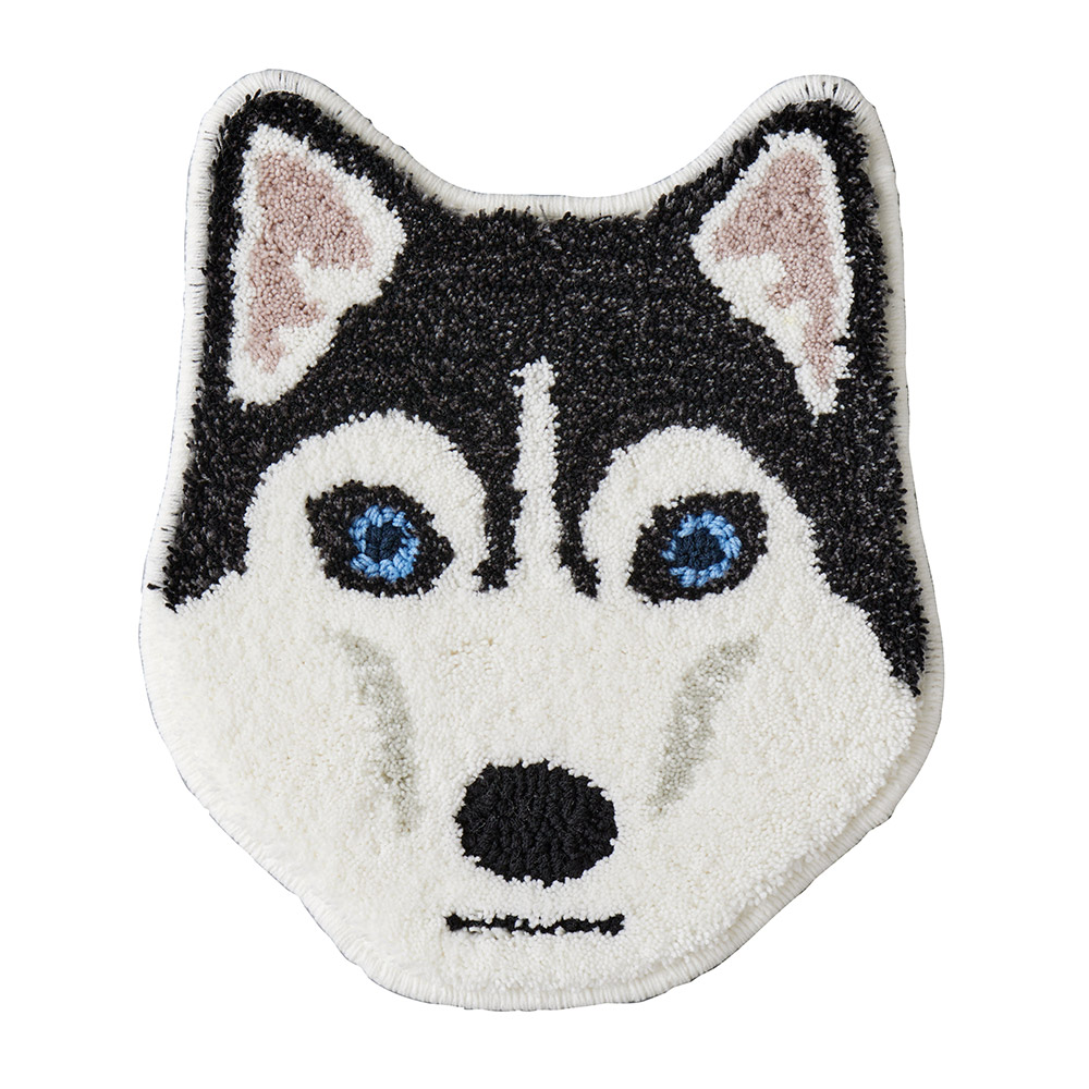 イヌカオ マット チェアマット チェアパッド 椅子 洗える 洗濯 ペット 犬 いぬ イヌ かわいい 約32〜40×33〜40cm 日本製 国産 スミノエ | スミノエ | 10