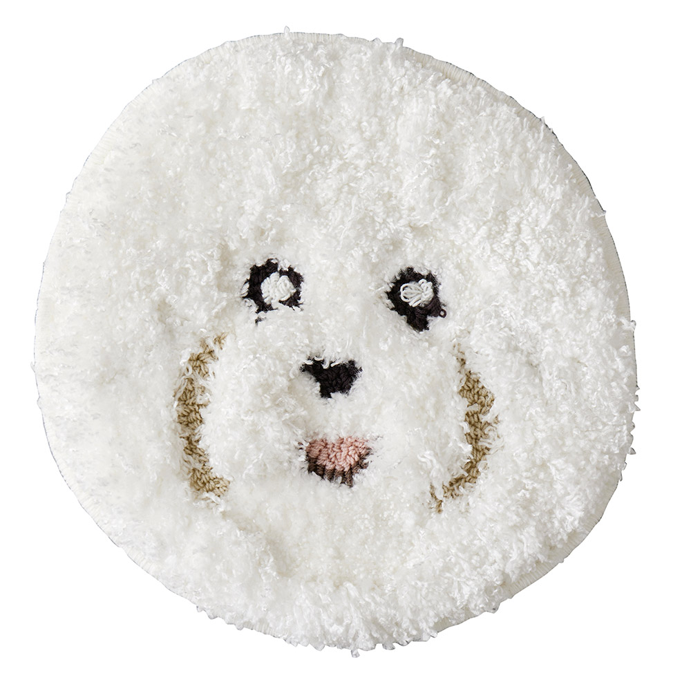イヌカオ マット チェアマット チェアパッド 椅子 洗える 洗濯 ペット 犬 いぬ イヌ かわいい 約32〜40×33〜40cm 日本製 国産 スミノエ | スミノエ | 13