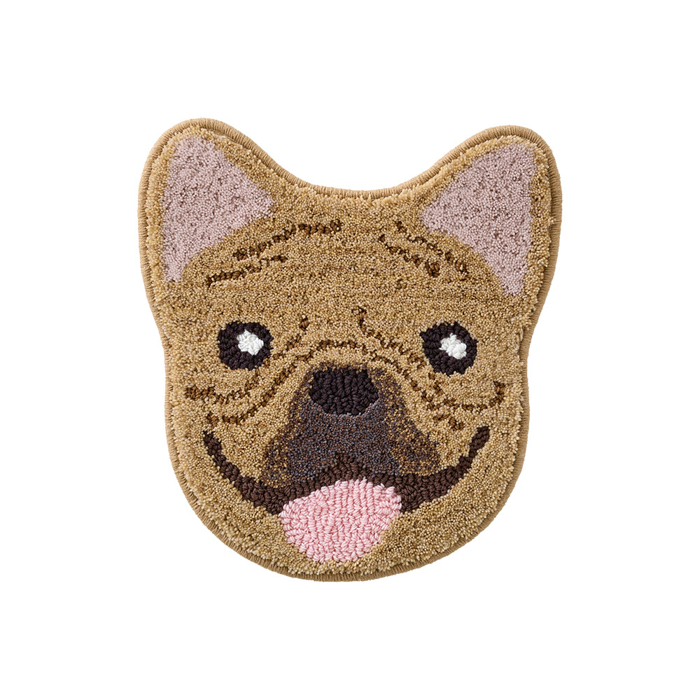 イヌカオ マット チェアマット チェアパッド 椅子 洗える 洗濯 ペット 犬 いぬ イヌ かわいい 約32〜40×33〜40cm 日本製 国産 スミノエ | スミノエ | 16