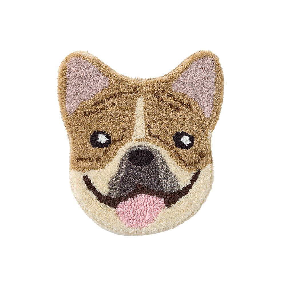 イヌカオ マット チェアマット チェアパッド 椅子 洗える 洗濯 ペット 犬 いぬ イヌ かわいい 約32〜40×33〜40cm 日本製 国産 スミノエ | スミノエ | 18