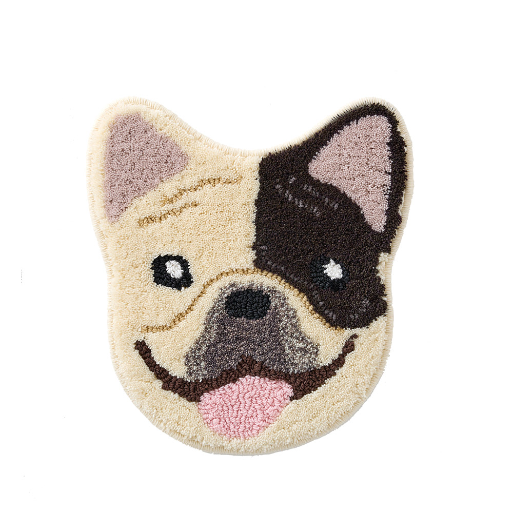 イヌカオ マット チェアマット チェアパッド 椅子 洗える 洗濯 ペット 犬 いぬ イヌ かわいい 約32〜40×33〜40cm 日本製 国産 スミノエ | スミノエ | 19