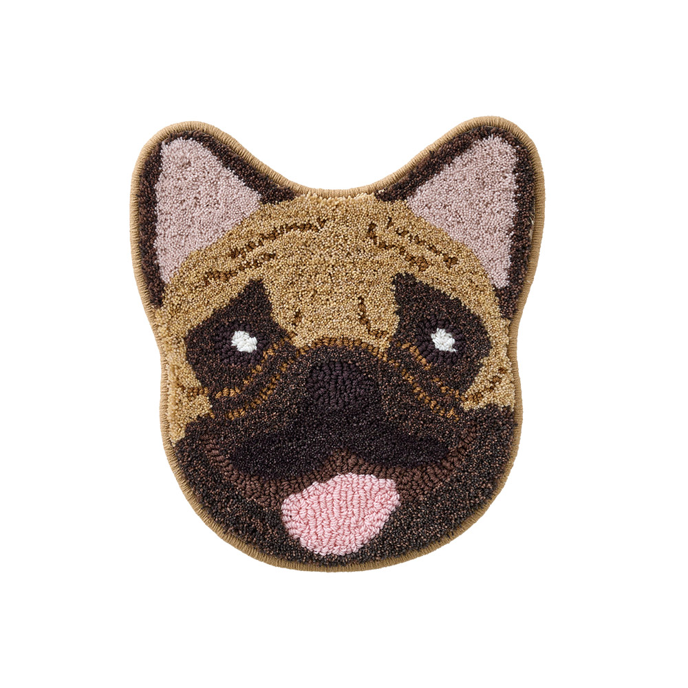 イヌカオ マット チェアマット チェアパッド 椅子 洗える 洗濯 ペット 犬 いぬ イヌ かわいい 約32〜40×33〜40cm 日本製 国産 スミノエ | スミノエ | 20