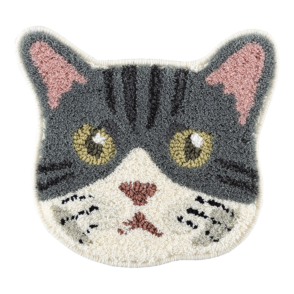 マット チェアマット チェアパッド 椅子 洗える 洗濯 ペット 猫 ねこ ネコ かわいい 約38×38cm 日本製 国産 スミノエ｜monolith-net｜04