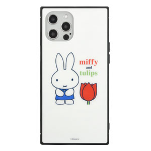 iPhone 12 Pro Max ケース  ミッフィー ガラス スクエア iPhone 12pro max アイフォン12 ProMax ケース チューリップ mf-145 |  | 01