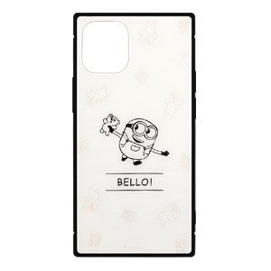 iphone12 mini ケース ミニオンズ ガラス スクエア iPhone 12mini アイフォン12 mini ケース ボブ ケビン mini-235 |  | 01