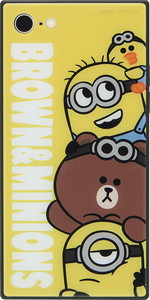 iPhone se ケース 第2世代 BROWN＆MINIONS iPhone SE2 iPhone8 iPhone7 ガラスケース スクエア iPhone SE2 アイフォン mini-276 |  | 01