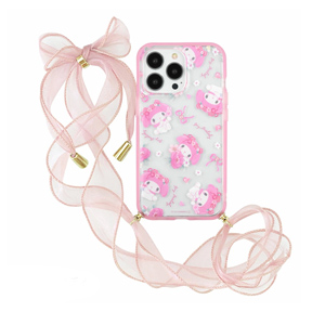 iPhone13 Pro ケース サンリオキャラクターズ IIIIfit Loop_Ribbon ストラップ紐付き スマホケース iPhone13 Pro アイフォン13 プロ sanrio sang-196｜monomode0629｜02