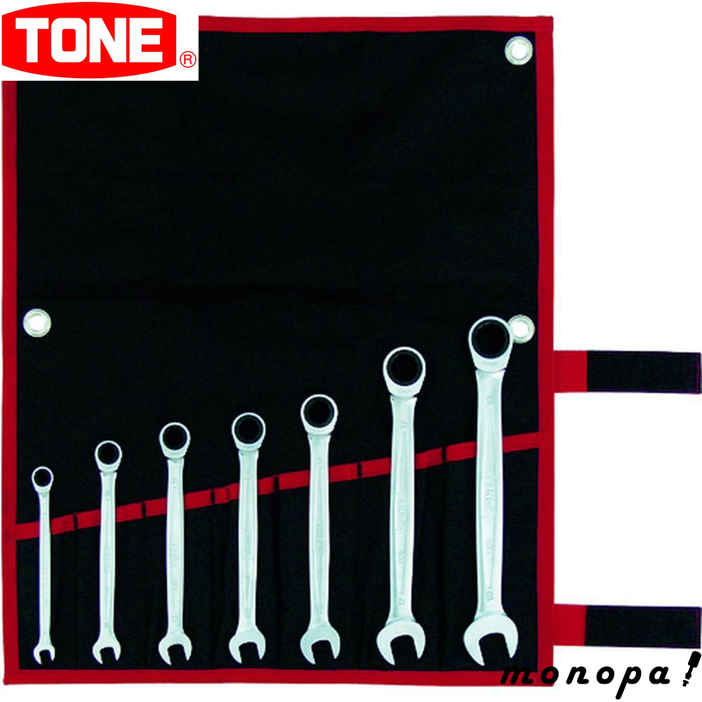 TONE トネ ラチェットめがねレンチセット RM700 ブラック 内容7
