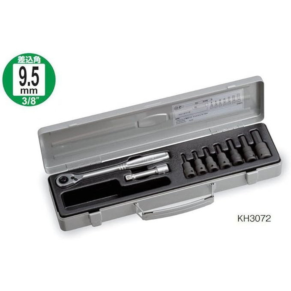 TONE（トネ） ヘキサゴンソケットレンチセット(強力タイプ) KH3072 差