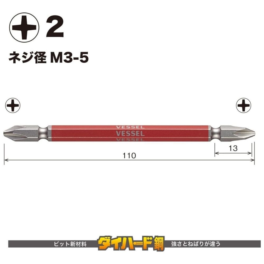 両頭剛彩ビット GS5P-GRE