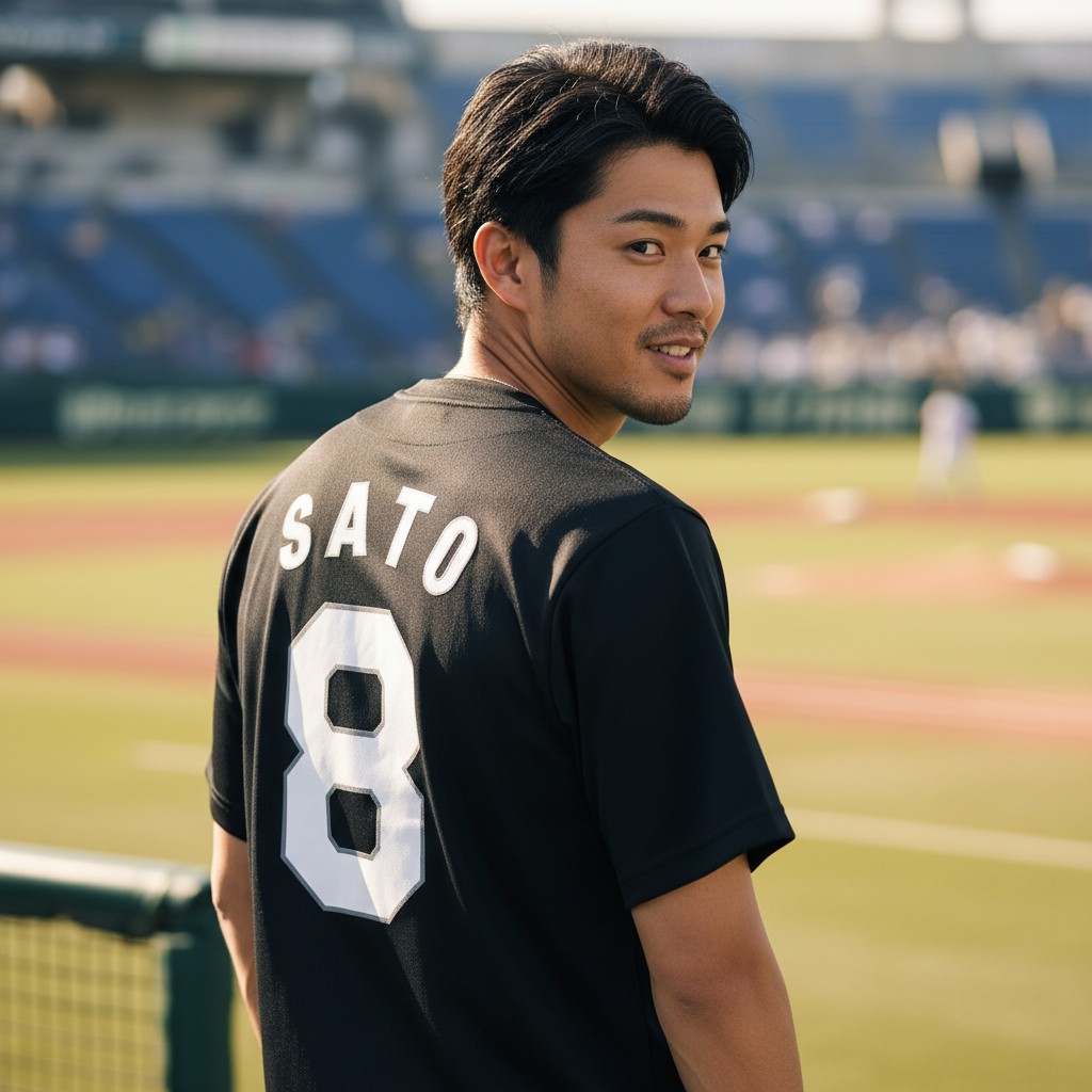 阪神タイガース グッズ TL佐藤輝明 白文字背番号Tシャツ 球団承認 NEW