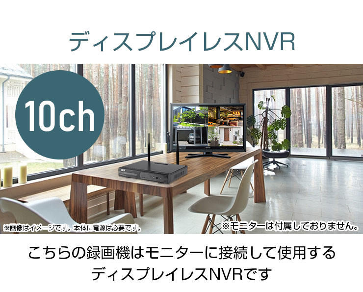 ACE SECURITY SYSTEM 防犯カメラ ワイヤレス対応 NVR 録画機 無線対応