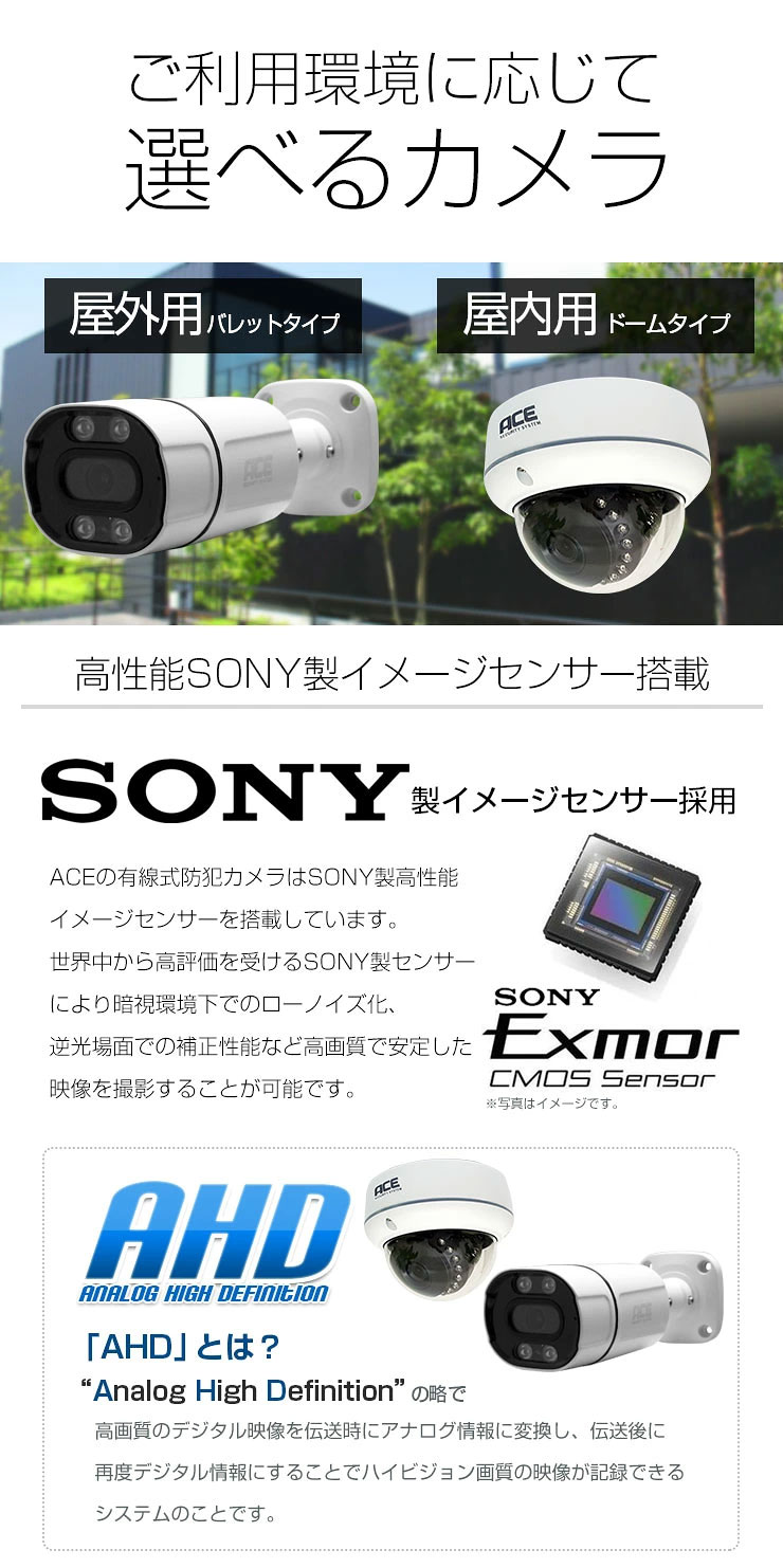 200万画素　新品防犯カメラセット 200万画素 集音マイク搭載 防犯カメラ5台セット SET-820S-5/防犯カメラ