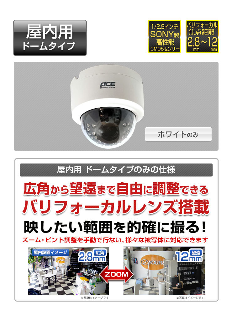 防犯カメラ AHD219万画素 単品 追加用 屋外用 有線接続 バレット 