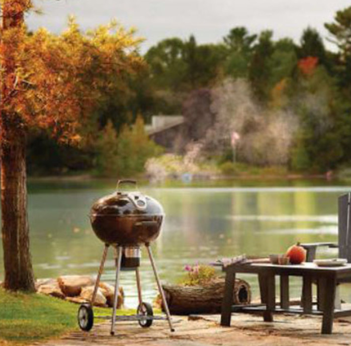カバー付き Napoleon Charcoal Kettle Grill 赤外線グリル機
