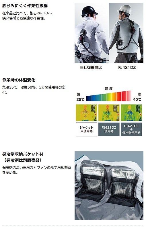 マキタ（makita） FV212DZ(グレー) Mサイズ 充電式ファンベスト (高撥