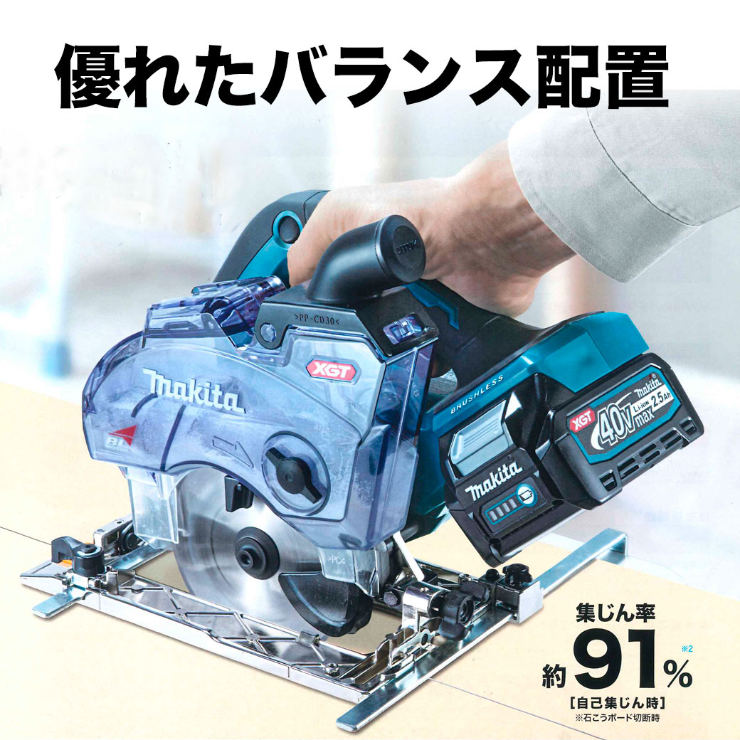 中古 マキタ 40V KS004GRDX 125mm 防じんマルノコ (BL4025 バッテリーｘ2個) マキタ（makita） KS004GRDX 125mm充電式防じんマルノコ 40Vmax/2.5Ah