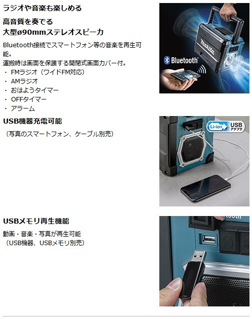 直営ストアマキタ 充電式ラジオ付テレビ TV100 （本体のみ バッテリ