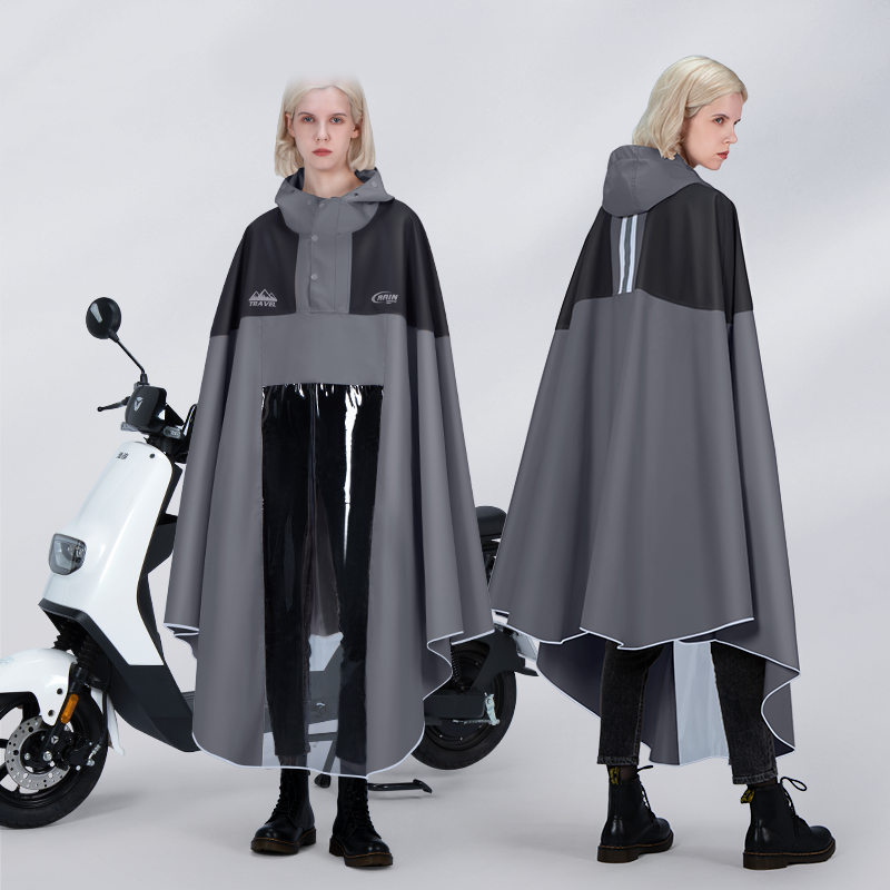 レインコート ロング メンズ レディース 男女兼用 自転車 レインポンチョ カッパ レインウェア 雨具 通勤 通学 デザイン おしゃれ 送料無料｜monrose｜06