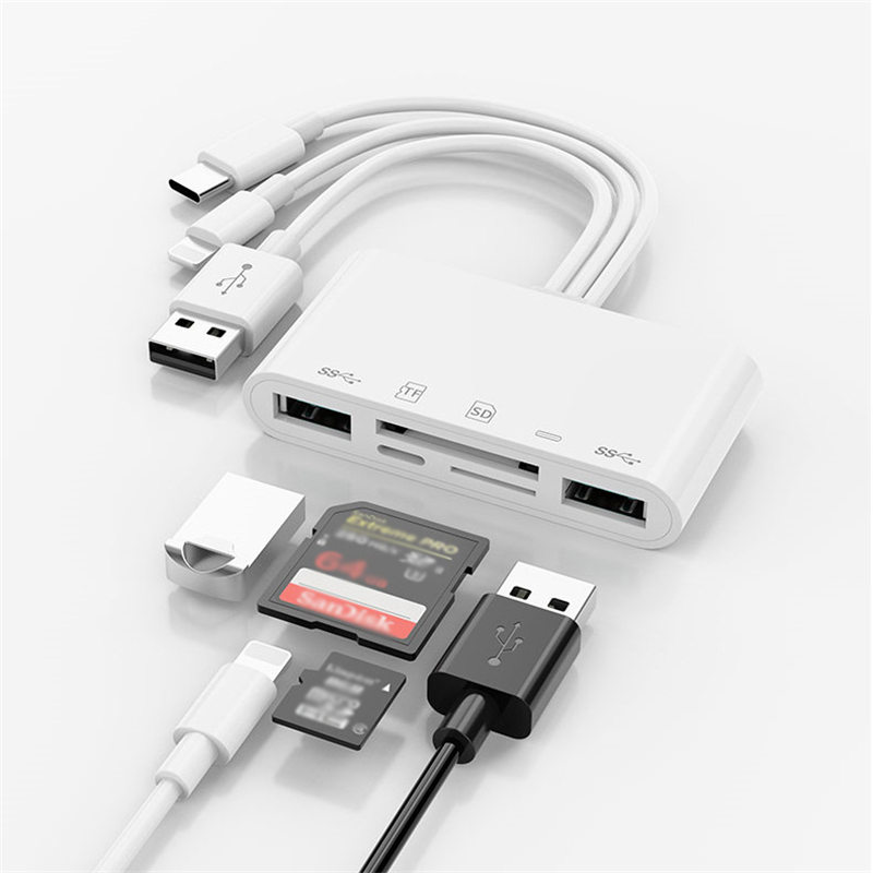 【即納】カードリーダー SDカード メモリーカード iPhone iPad USB3.0 USB3.0 5in1 マイクロSDカード 変換アダプター｜monrose｜02