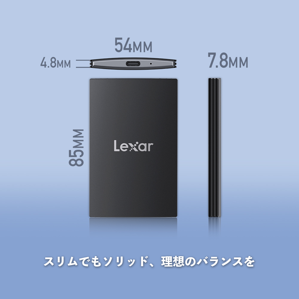 セール Lexar SL500 Portable SSD 1TB ポータブルSSD外付けストレージ USB 3.2 Gen2x2 高性能 高耐久 PC Mac Androidデバイス iPhone 15シリーズ対応｜monster-storage｜04