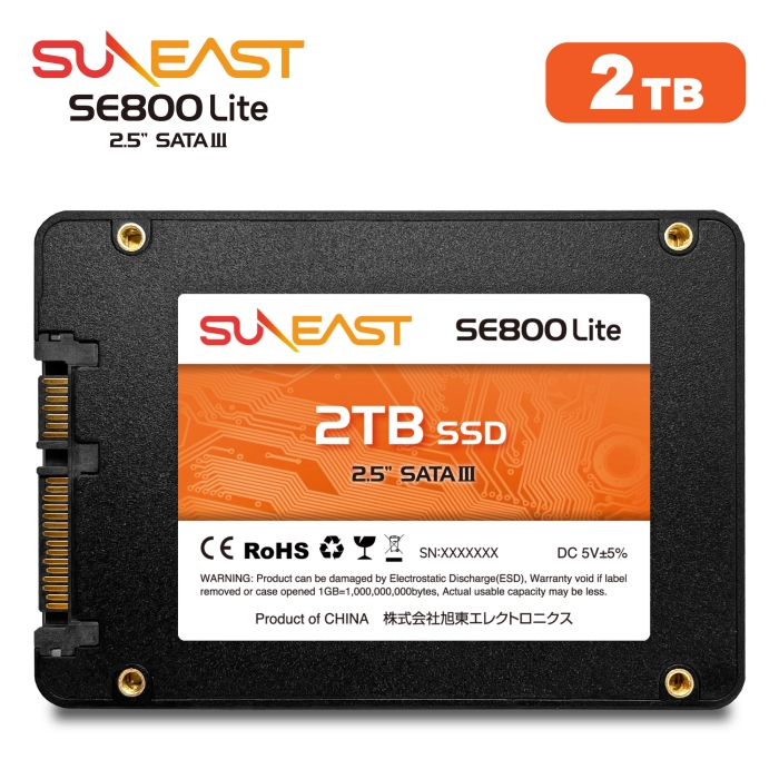 SUNEAST 2TB 内蔵SSD 2.5インチ SE800S25LT-2TB-