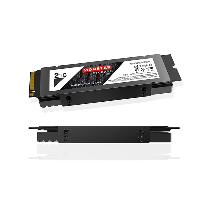 Monster Storage NVMe 2TB SSD PCIe Gen 4×4 R: 5,000MB/s W