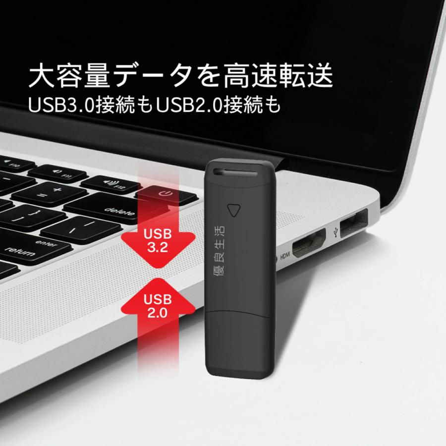 優良生活 128GB USBメモリの対応規格案内