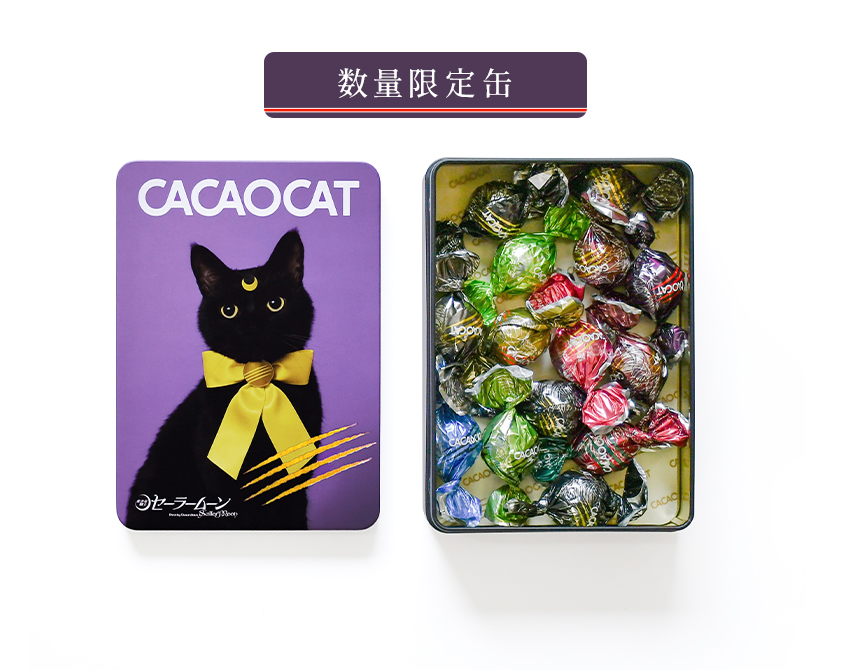 数量限定 CACAOCAT 美少女戦士セーラームーン コラボ缶 チョコレート